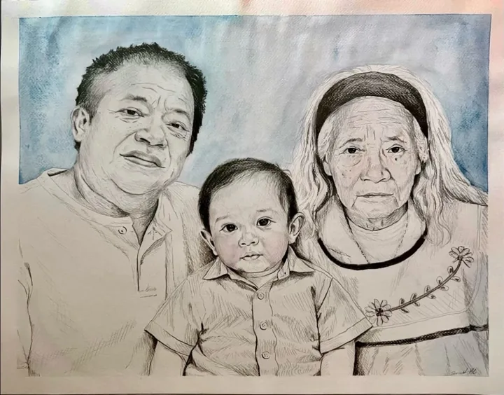 Retratos, grafito